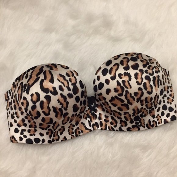 Victoria's Secret Other - Victorias Secret Padded Strapless Leopard 32AA